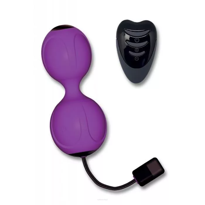 Kegel Vibe Purple - wibrujące kulki gejszy z pilotem