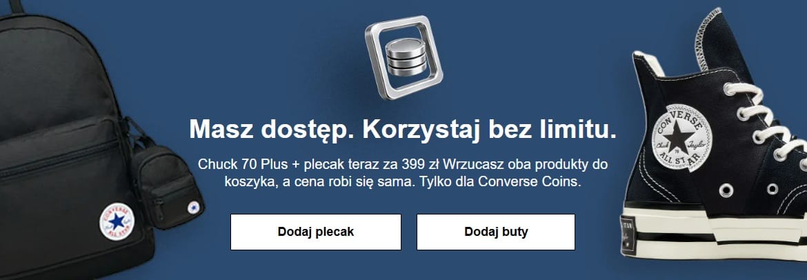 Converse w Polsce – Chuck 70 Plus + plecak za 399 zł dla członków Converse Coins